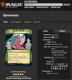 2021 MTG Magic the Gathering STA Strixhaven Mystical Archive #52 Harmonize - Image 3