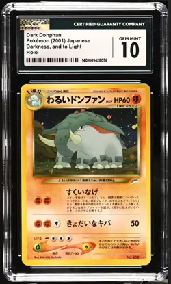 CGC 10 Dark Donphan No.232 Holo Darkness, and to Light 2001 Pokemon Card - Image 1