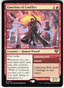 Emeritus of Conflict 113 Secrets of Strixhaven Magic the Gathering - Image 1