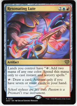 Resonating Lute 221 Secrets of Strixhaven Magic the Gathering - Image 1