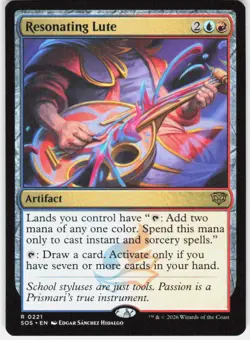 Resonating Lute 221 Secrets of Strixhaven Magic the Gathering - Image 1
