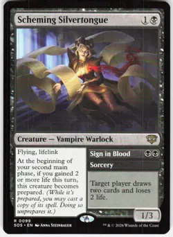 Scheming Silvertongue 99 Secrets of Strixhaven Magic the Gathering - Image 1