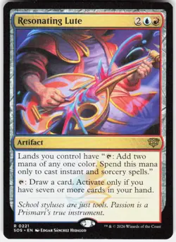 Resonating Lute 221 Secrets of Strixhaven Magic the Gathering - Image 1