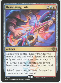 Resonating Lute 221 Secrets of Strixhaven Magic the Gathering - Image 1