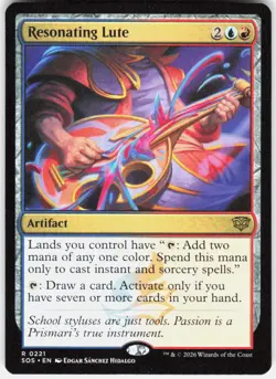 Resonating Lute 221 Secrets of Strixhaven Magic the Gathering - Image 1