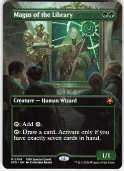 Magus of the Library Borderless 154 Special Guests Magic the Gathering - Image 1