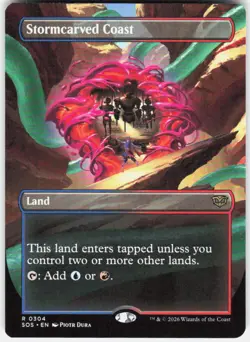 Stormcarved Coast Borderless 304 Secrets of Strixhaven Magic the Gathering - Image 1