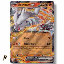 Reshiram ex 020/086 - 2025 White Flare Stamped Promo Holo Pokemon Card NM - Image 1