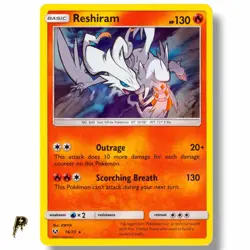 Reshiram 14/73 - 2017 Shining Legends Holo Rare Pokemon Card NM - Image 1