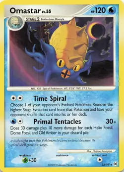 POKEMON Omastar #23/99 Normal Arceus NM - Image 1