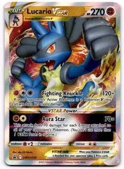 Lucario VSTAR SWSH214 Holo Promo Sword & Shield Promo Pokemon Holo Near Mint - Image 1