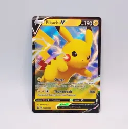 Pikachu V Black Star Promo Holo SWSH061 Shining Fates Pokemon TCG NM Fresh Pull - Image 1