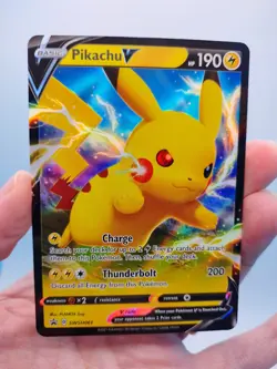 Pikachu V Black Star Promo Holo SWSH061 Shining Fates Pokemon TCG NM Fresh Pull - Image 5
