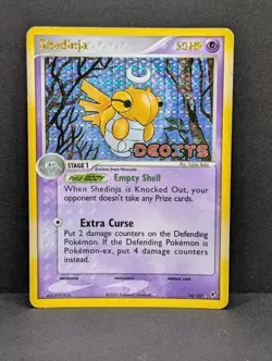 Shedinja 14/107 Deoxys Reverse Holo Rare Pokemon TCG Nintendo MP+ - Image 1
