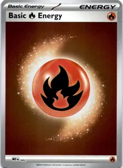 BASIC FIRE ENERGY - 002 2 C MEGA EVOLUTION ENERGIES POKEMON REVERSE HOLO LP - Image 1