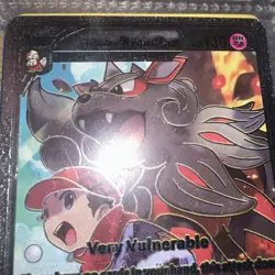 Pokemon Hisuian Arcanine HP130 Sharp Fang Gold Foil Fan Art Card - Image 2