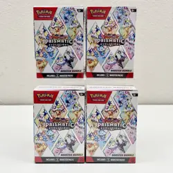 Pokemon TCG Scarlet & Violet Prismatic Evolutions Booster Bundle Lot Of 4 NEW - Image 1