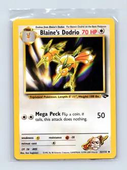Blaine's Dodrio 32/132 Uncommon Gym Challenge Pokemon Unlimited Lightly Played - Image 1