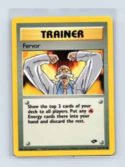 Fervor 124/132 Common Gym Challenge Pokemon Unlimited Lightly Played - Image 1