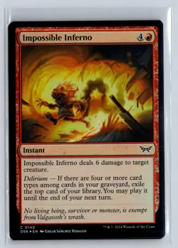 FOIL Impossible Inferno Duskmourn Common - MTG Magic the Gathering Card - Image 1