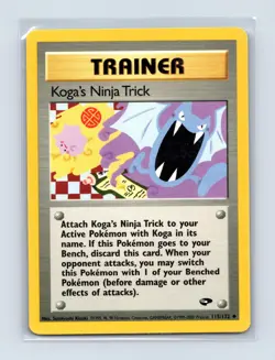 Koga's Ninja Trick 115/132 Uncommon Gym Challenge Pokemon Unlimited LP - Image 1