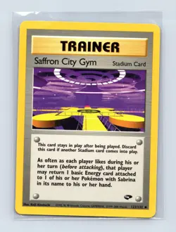 Saffron City Gym 122/132 Uncommon Gym Challenge Pokemon Unlimited Lightly Played - Image 1