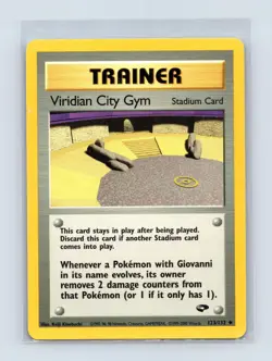 Viridian City Gym 123/132 Uncommon Gym Challenge Pokemon Unlimited LP - Image 1