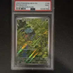 Pokemon Bulbasaur 166/165 Illustration Rare Holo PSA 9 Scarlet & Violet 151 2023 - Image 1