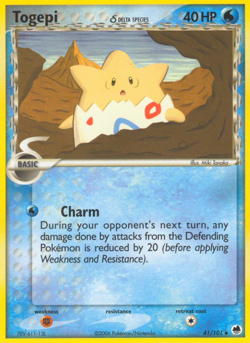 Togepi 41/101 Uncommon Dragon Frontiers Pokemon Lightly Played - Image 1