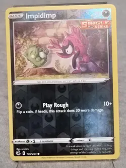 Impidimp 176/264 Reverse Holo Pokemon TCG: Fusion Strike Common - Image 1