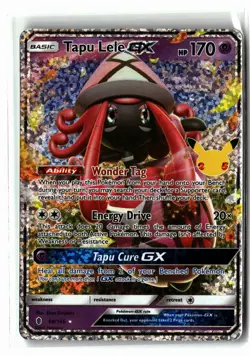 Tapu Lele GX ⭐ 60/145 Holo Celebrations: Classic Collection Pokemon NM - Image 1
