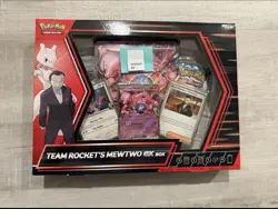 Pokemon TCG Team Rocket's Mewtwo ex Box Promo Oversize Sticker Boosters English - Image 1