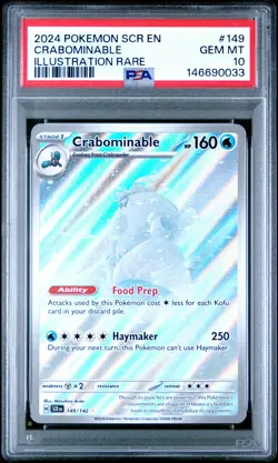 2024 POKEMON SCR EN-STELLAR CROWN ILLUSTRATION RARE #149 CRABOMINABLE PSA 10 - Image 1