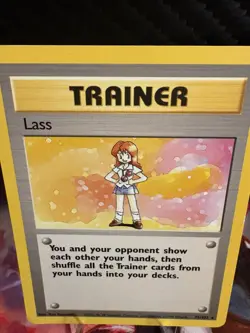 1999 Pokemon Base Set Lass 75/102 WOTC Trainer LP Vintage Unlimited Non-Holo - Image 2