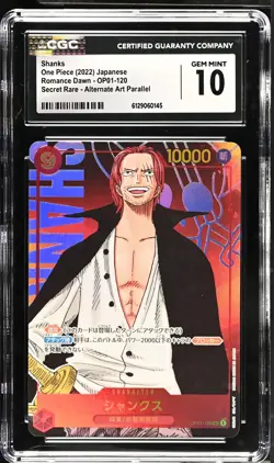 Shanks #OP01-120 Japanese 2022 One Piece Romance Dawn CGC 10 - Image 1