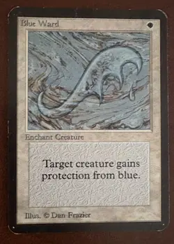 Magic the Gathering Blue Ward Enchant Creature MTG Excellent CCG Alpha Card - Image 1