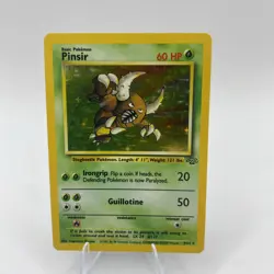 Pokemon TCG Pinsir Jungle Holo Rare 9/64 Unlimited 60 HP English Wizards 1999 - Image 1