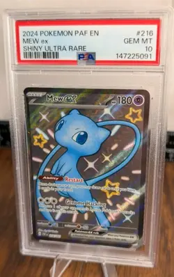 PSA 10.0 GEM - MT Mew ex 216/091 Paldean Fates Holofoil Pokemon TCG - Image 1
