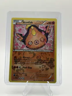 Pokemon Stunfisk Basic Reverse Holo Uncommon RC12/RC25 90 HP English 2013 - Image 1