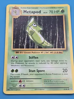 Pokemon Evolutions Metapod Regular Uncommon Card 4/108 MP - Image 1