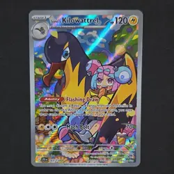 Pokemon Iono's Kilowattrel 163/159 Sv09 Illustration Rare Holo Card - Image 1