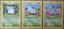 Vintage Pokemon WoTC Base Set Lot - Nidoran F/Nidorina/Nidoqueen - 3 Cards LP - Image 1