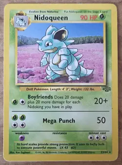 Vintage Pokemon WoTC Base Set Lot - Nidoran F/Nidorina/Nidoqueen - 3 Cards LP - Image 4