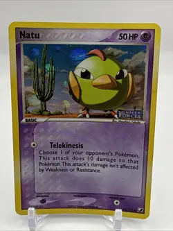 Natu 63/115 EX Unseen Forces Reverse Holo Stamped Pokemon Card LP - Image 1