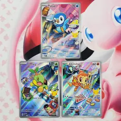 Piplup 042 + Chimchar 041 + Turtwig 040 - First Partner Pokemon Cards - #L646 - Image 1