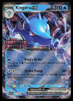 Kingdra ex 012/064 Holo Shrouded Fable Stamped Promo Pokemon Card - Image 1