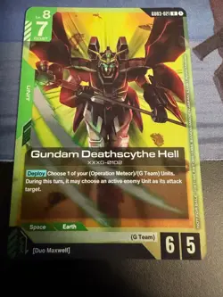 Gundam Card Game Gundam Deathscythe Hell R GD03-021 Store Tournament Promo USA - Image 1