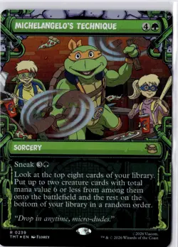 Michelangelo's Technique (Showcase) Teenage Mutant Ninja Turtles Foil NM R 0239 - Image 1