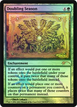 1x Doubling Season - Foil DCI Judge Promo Near Mint MTG Magic - Kid Icarus - - Image 1