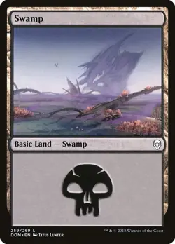 Swamp Foil Dominaria 259 NM MTG - Image 1